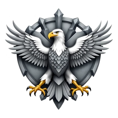 Game of thrones style eagal Sigil in Stark Colors sticker