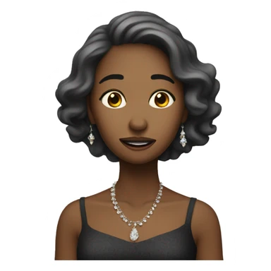 lady dancing with tears streaming sticker