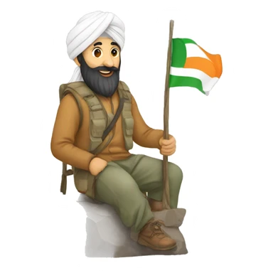 Sardar in mountain  sticker