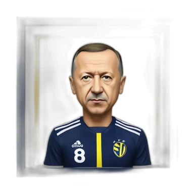 recep tayyip erdogan with fenerbahce shirt sticker