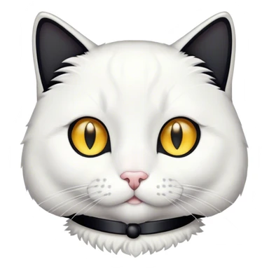 Tuxedo Cat with more white than black sticker