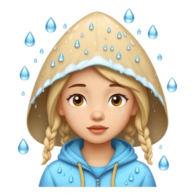 Uborka eső rá esik a lány fejére az uborka sticker