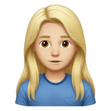 animal with long blonde hair and shirt sticker