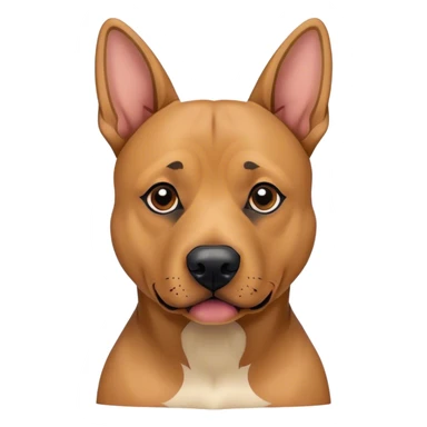 Pit bull/german shepherd mixed dog with floppy ears sticker