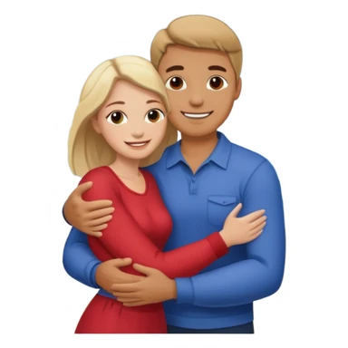 Metis Man and white woman hug love on beach sticker