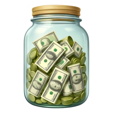 Pickled money in a jar sticker