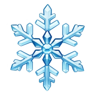 snowflake ice object icon, icy crystal shape, glossy frozen look, 3D cartoon, soft shadow, mobile game icon style, centered, clean background, no text, no watermark
 sticker
