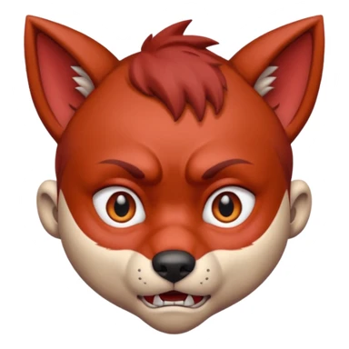 Wolf Boy Red Scared sticker