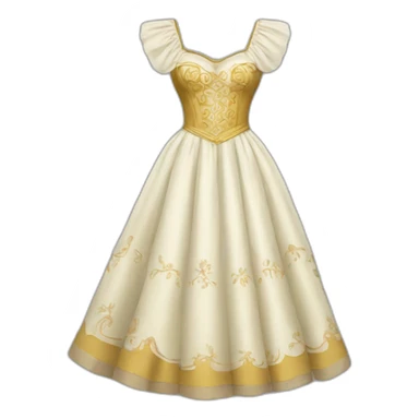 russion style dress sticker