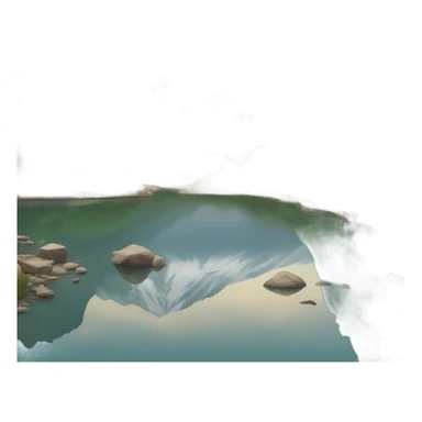 Montaña lago  sticker