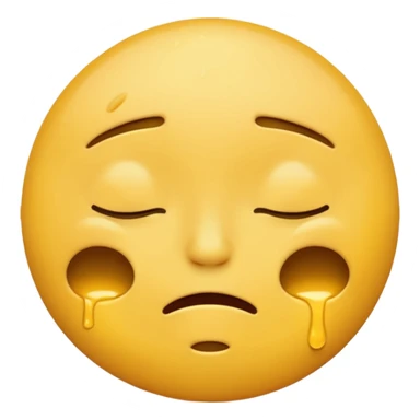 Overstimmed / Sensory Overload, yellow round emoji sticker