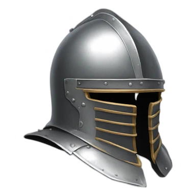 Medieval knight rib helmet sticker