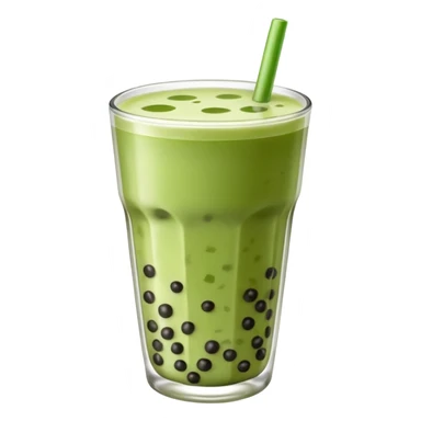 Boba tea matcha sticker