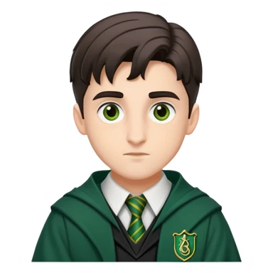 lorenzo zurzolo is Theodore Nott in harry potter, wear hogwarts slytherin uniform sticker