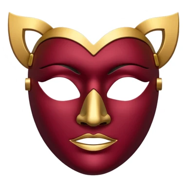 Burgundy mask sticker