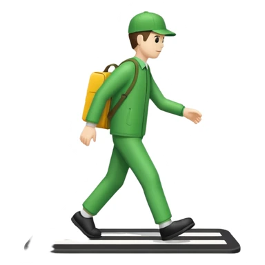 Crosswalk Light icon , Green walking man. sticker