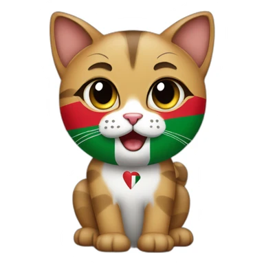 A cat supporting Palestine sticker