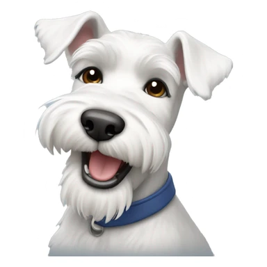 white miniature schnauzer smiling sticker