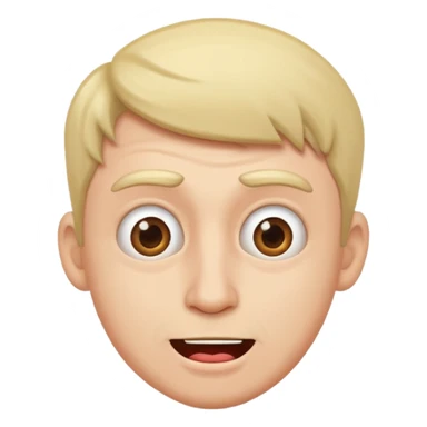 A man with funny face sticker