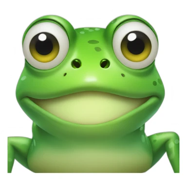 Frog with silly face sticker