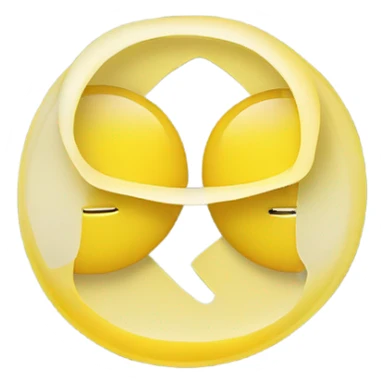 Create a simple emoji with two bright yellow circles that overlap in the middle - like a basic Venn diagram or the Olympic rings. Each circle should be the same size and overlap enough to create a clear shared space between them. That's it - just two plain circles, overlapping, in Paddle's yellow sticker