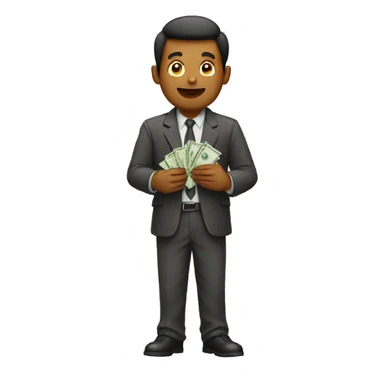 man giving tip money mad sticker