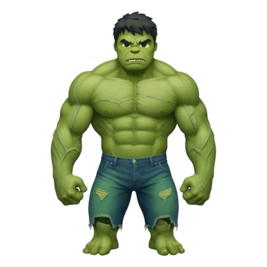 Hulk full body flexing his arm sticker