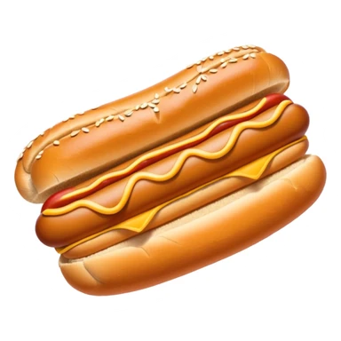 Hot dog on a pretzel bun sticker