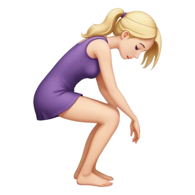Girl bending over  sticker