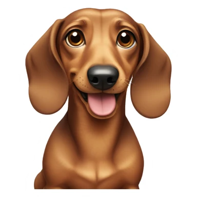 a dachshund dog with a cute face sticker