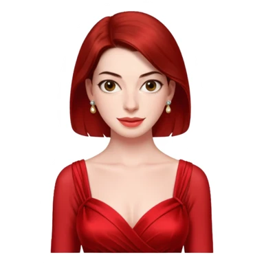 Anne Hathaway in red dress sticker