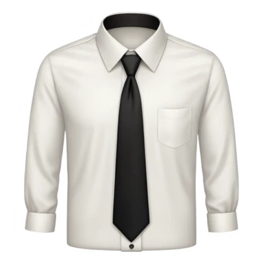 white shirt & black tie (without face, just clothes) sticker