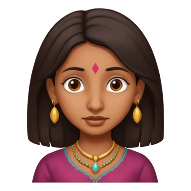 a indian girl with a big nose sticker