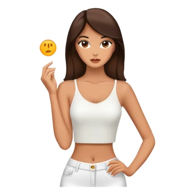 Brunette model in a fashion pose sticker