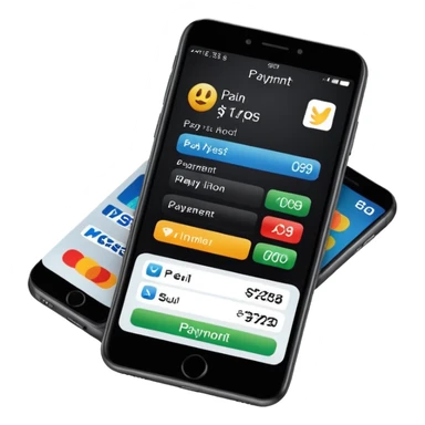 Mobile payment – smartphone with payment app sticker