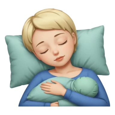 Sleeping short-haired girl sticker