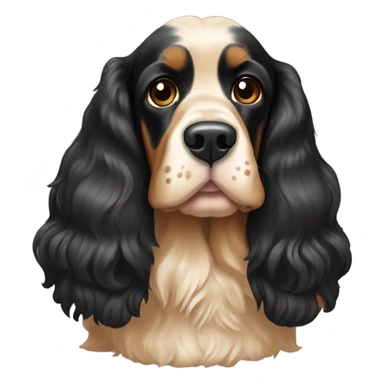 Black and Tan cocker spaniel dog  sticker