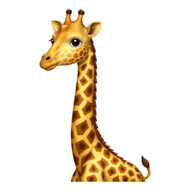 High resolution giraffe lean its neck sticker
