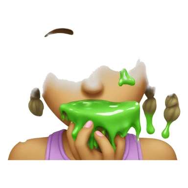 Girl eat slime sticker