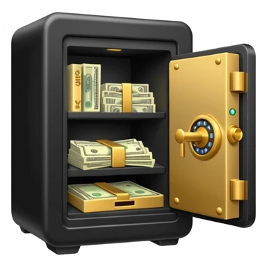 open filled cash money wifi vault sticker