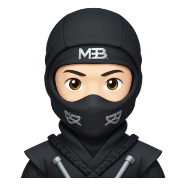 Ninja with MB written on it sticker