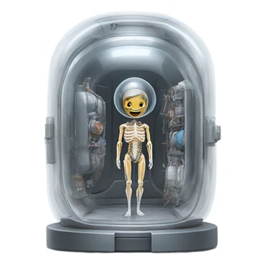 human body transparent space capsule sticker