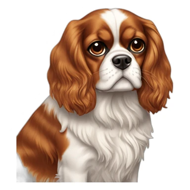 dog Cavalier King Charles Spaniel full height sticker