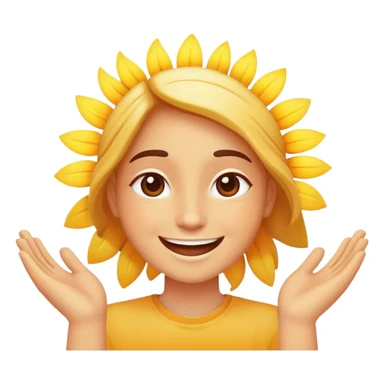 happy person with sunshine and positive vibes sticker