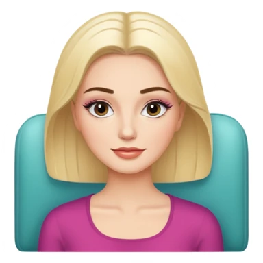 lady is relaxing (lash and brows salon) sticker