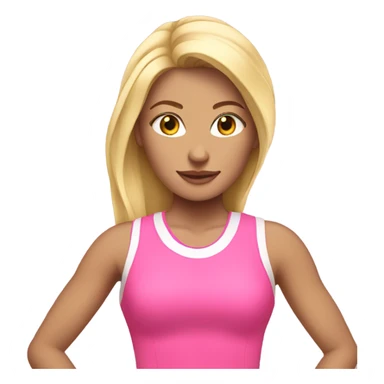 Blonde gym girl in pink sticker
