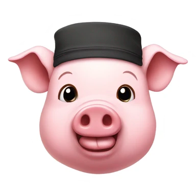 Pig with a sweatband sticker