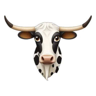SPOTTED LONGHORN COW sticker
