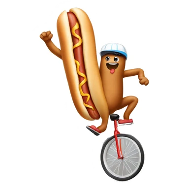 hot dog riding a unicycle  sticker