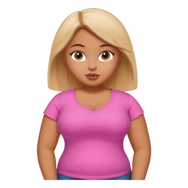 a pretty bratz tan girl who is fat sticker